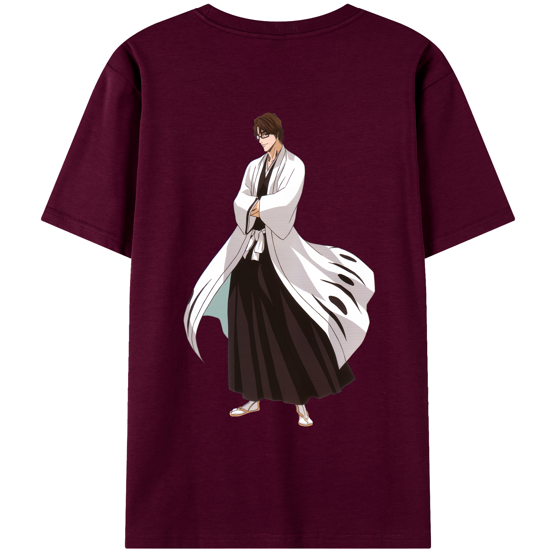 （画像用） ブリーチ 藍染 惣右介（あいぜん そうすけ） BLEACH Aizen Sousuke レディース半袖Tシャツ(バックプリント)